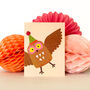 Mini Brown Owl Greetings Card, thumbnail 1 of 4