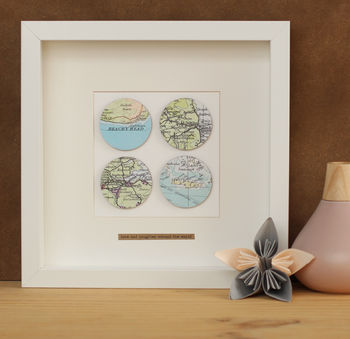Personalised Four Circles Map Picture, 4 of 6
