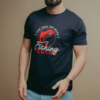 The Man The Myth Fishing Legend T Shirt, 2 of 3