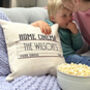 Home Cinema Personalised Family Cushion, thumbnail 1 of 3