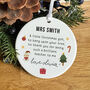 Personalised Christmas Ceramic Ornament Teacher Gift, thumbnail 7 of 7