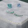 Sterling Silver Emerald Green Cz Ear Crawler Earrings, thumbnail 2 of 11