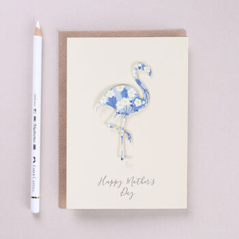 Personalised Liberty Flamingo Mother's Day Card, 2 of 5