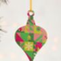 Christmas Tree Decoration, Bright Geometric Set Of Four, thumbnail 4 of 4