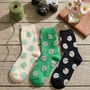 Shasta Daisy Socks Gift Box Set Ree Korean Cotton Blend, thumbnail 1 of 10