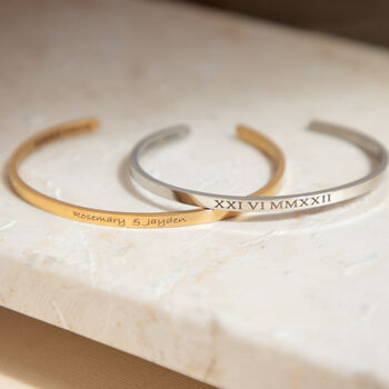 Personalised Gold Or Silver Plated Engraved Bracelet, 7 of 9