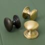 Solid Brass Victorian Cabinet Knobs And Round Cup Pulls, thumbnail 1 of 8