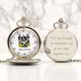 Engraved Family Crest Pocket Watch Design, thumbnail 2 of 3