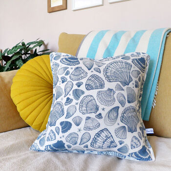 Seashells Linen Cushion, 4 of 5