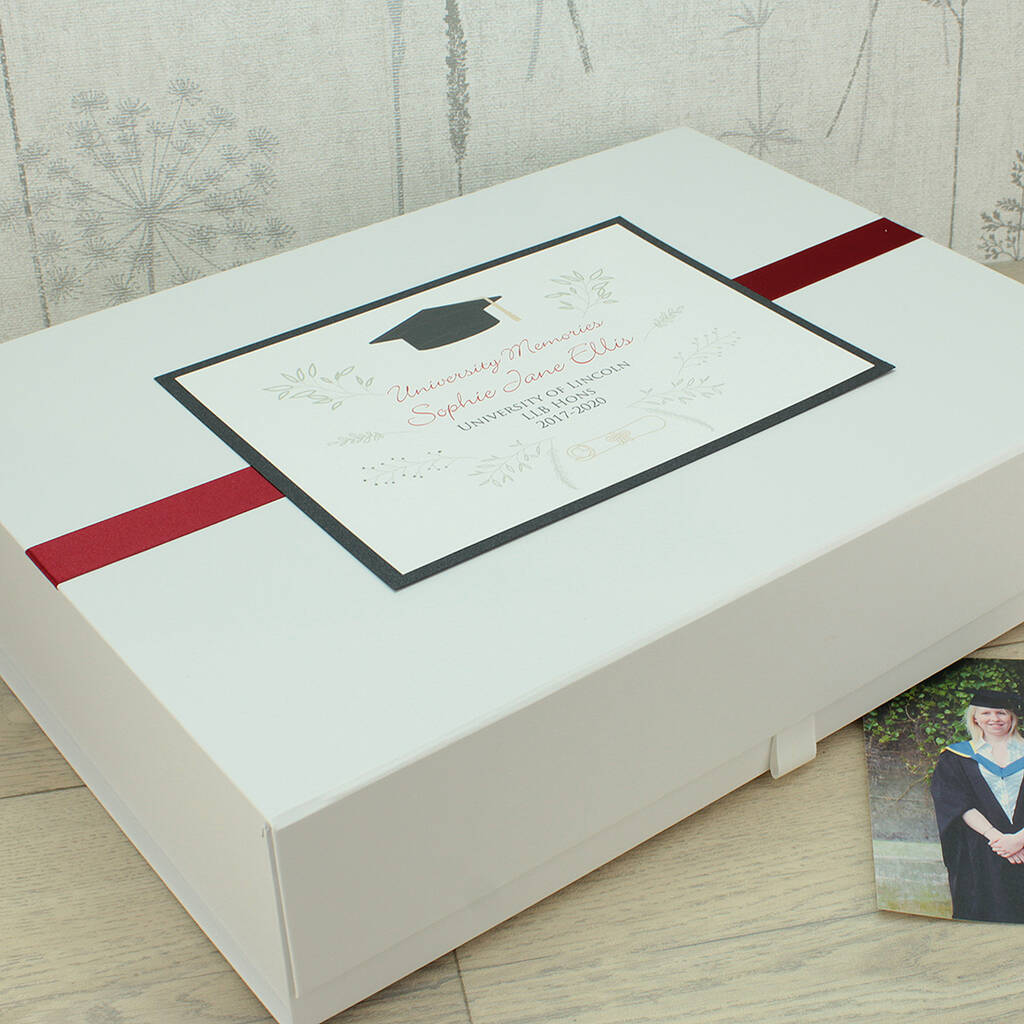 Personalised University Graduation Memory Box By Dreams To Reality ...