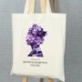 Queen Elizabeth Memorial Tote Bag Lilac Flowers, thumbnail 1 of 2