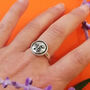 Moon Face Sterling Silver Adjustable Ring, thumbnail 1 of 9