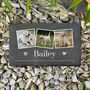 Personalised Pet Photo Slate Grave Marker 30 X 20cm, thumbnail 4 of 6