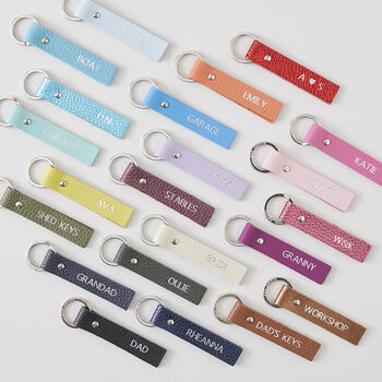 Personalised Leather Keyring, 4 of 10