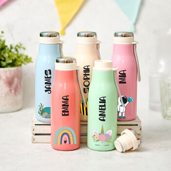 Personalised Kids Stainless Steel Water Bottle Gift, 3 of 5