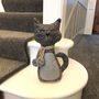 Cat With Pom Pom Scarf Door Stop, thumbnail 5 of 7