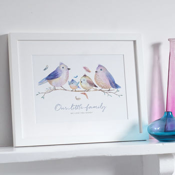 Personalised Bird Family Print, 7 of 11