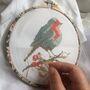 Robin And Berry Cross Stitch Wall Hanging Kit, thumbnail 9 of 12