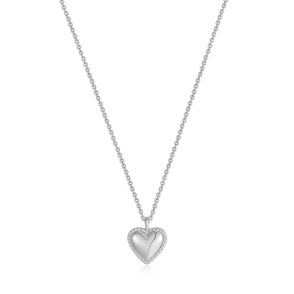 925 Silver Rope Heart Pendant Necklace By ANIA HAIE