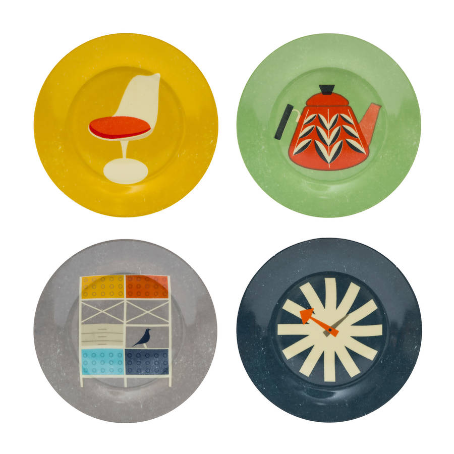 Retro Mid Century Side Plates By I Love Retro
