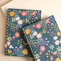 Personalised Initials Teal Floral Notebook, thumbnail 1 of 5