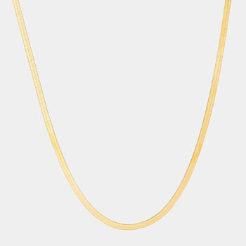 Herringbone Chain Layering Necklace 18ct Gold Plated, 3 of 7