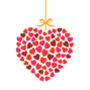 Sending Love At Christmas, Heart Card, thumbnail 2 of 2