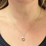 April Birthstone Necklace, Clear Quartz, Silver Plated, thumbnail 2 of 4