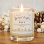 Wife Christmas Gift Amazing Wife Personalised Christmas Candle, thumbnail 1 of 5