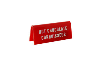 It's A Sign 'Hot Chocolate Connoisseur' Red Desk Sign, 2 of 2