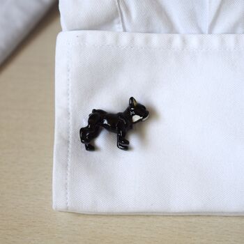 French Bulldog Cufflinks 316 L Stainless Steel Gift For Dog Lovers, 3 of 5