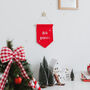 Red Personalised Christmas Felt Banner, thumbnail 1 of 5