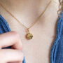 Gold Plated Four Leaf Clover Necklace, thumbnail 7 of 9