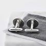 Personalised Silver Plated Gold Coordinate Cufflinks, thumbnail 3 of 4