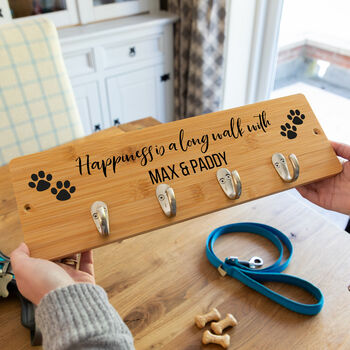 Personalised Dog Lead Hook And Accessories Holder, 4 of 5