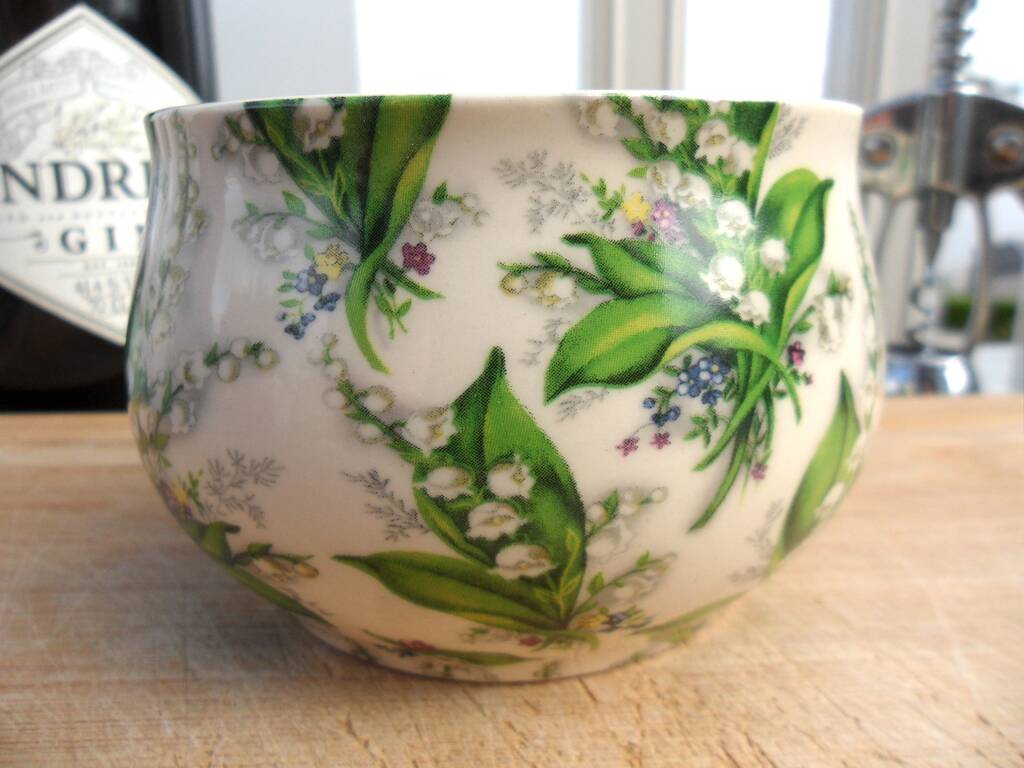 Open Sugar Bowl In Lily Of The Valley Design, 1 of 9