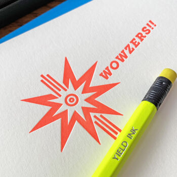 'Wowzers!' Letterpress Celebration Card, 2 of 3
