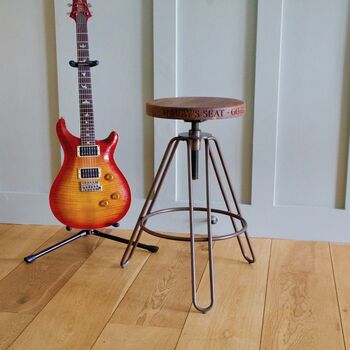 Personalised Wooden And Steel Stool, 2 of 4