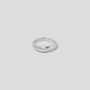 Rhodium Plated Sterling Silver Wave Ring, thumbnail 1 of 4