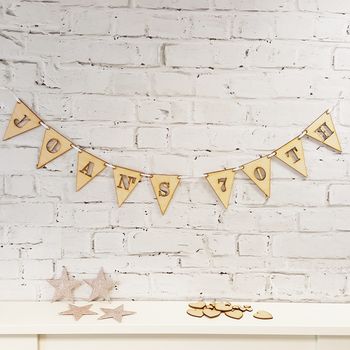 Personalised Wooden Bunting, 3 of 3