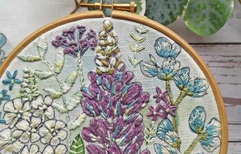 Lupin Hand Embroidery Pattern Design, 10 of 12