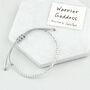 Sterling Silver 'Warrior Goddess' Morse Code Bracelet, thumbnail 1 of 5