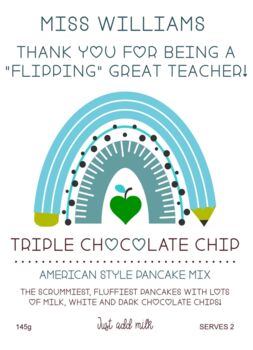 Personalised Flipping Great Teacher Pancake Mix, 3 of 4