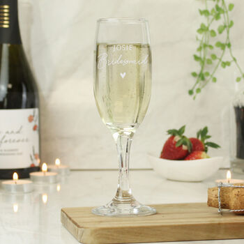 Personalised Bride Flute Glass, 4 of 4