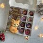 Chocolate Xmas Fox Personalised Baubles Christmas Tree, thumbnail 2 of 9