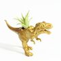Hand Painted T Rex Dinosaur Planter With A Plant, thumbnail 3 of 7