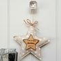 'Family Christmas Message' Oak Fabric Star Decoration, thumbnail 5 of 8