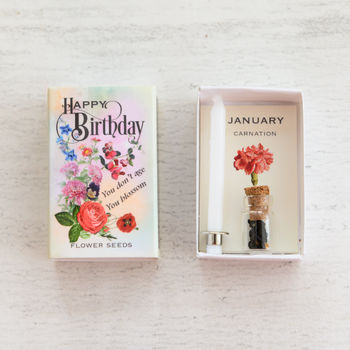 January Birth Flower Seeds And Birthday Candle Gift, 3 of 8