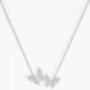 Women's Silver Butterfly Pendant Necklace, Symbol Of Transformation And Luck, Everyday Layering Jewellery, thumbnail 2 of 5