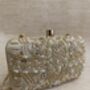 Gold Handcrafted Embroidered Rectangular Clutch Purse, thumbnail 6 of 7